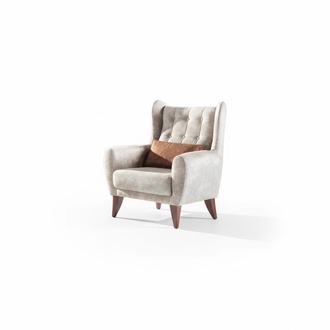 Textil Sessel 1 Sitzer Sofa Polster Sofas Design Luxus Klassische Modern Lehn