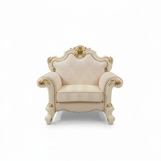 Textil Sessel 1 Sitzer Sofa Polster Sofas Design Luxus Klassische Barock Rokoko