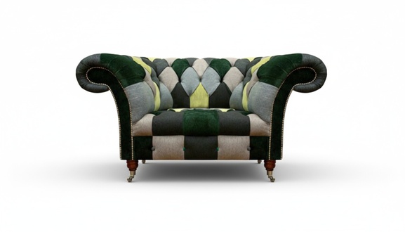 Textil Stoff Sessel Modern Einrichtung Sitzmöbel Polstersessel Chesterfield