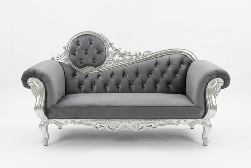 Thron Sessel Königlicher Polster Chesterfield Samt 2 Sitzer Antik Stil Stühle