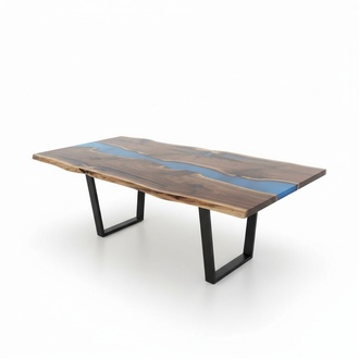 tisch esstisch tische epoxid harz epoxy echtes holz massive design möbel 240x100