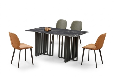 Tisch Stuhl Esszimmer Möbel Lehnstuhl Set Garnitur Gruppe Tische 5tlg. Sitz Neu.