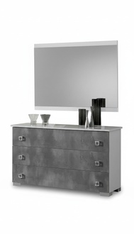 Tische Konsolen Tisch Side Board Schlaf Zimmer Holz Spiegel + Kommode Kommoden