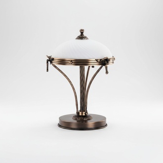Tischlampe Tischleuchte Lampe Leuchten Weiß Gold Lampen Tisch Glas Art