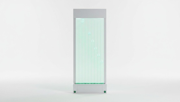 Trennwand Regal Schrank Wasserwand Säule Wände LED 100x200 Wasserwände Waterwall