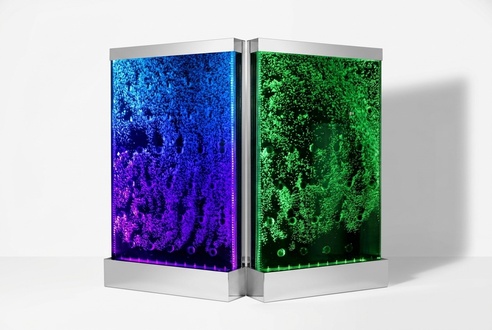 Trennwand Regal Schrank Wasserwand Säule Wände LED 120x200 Wasserwände Waterwall