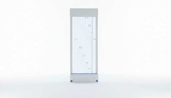 Trennwand Regal Schrank Wasserwand Säule Wände Waterwall LED 100x200 Wasserwände