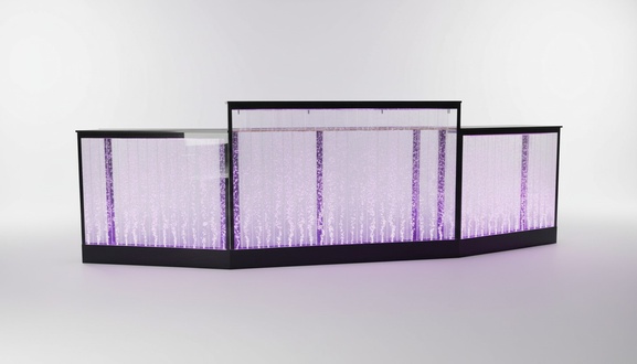 Tresen Regal Bar Wasser Wand Säule Beleuchtete Theke Regale Möbel Wasserwände