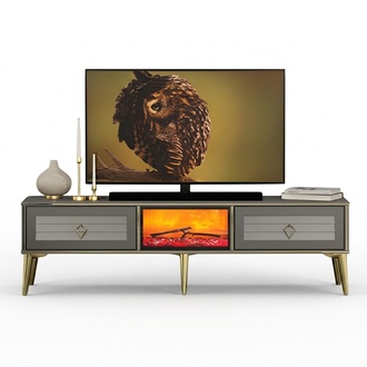TV Lowboard Sideboard Dekokamin Elektrokamin Wohnzimmerschrank Modern Stilvoll