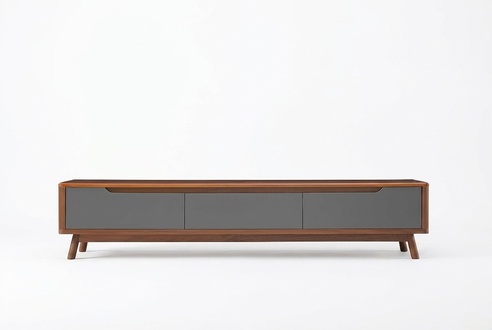 TV-Möbel Schrankwände Regal Wohn Side Low Board Regale Holz design