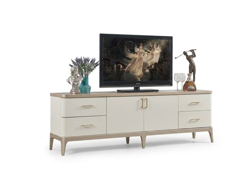 TV Schrank Lowboard Möbel Schränke Wohnzimmer Sideboard Weiß Kommode