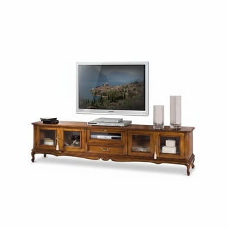 TV Ständer Holz Wohnzimmer Möbel Braun Schrank Regal Neu Wohnwand