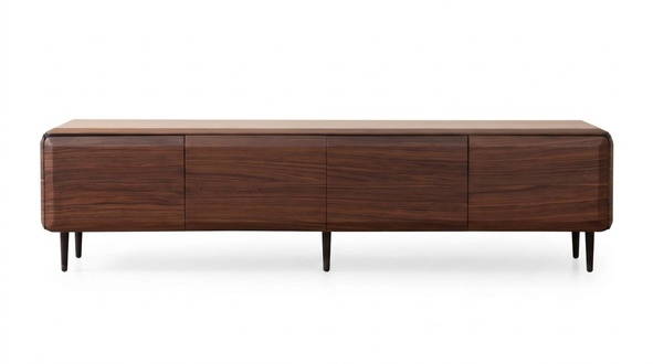 TV-Ständer Lowboard braunes Holz modern stilvolles Sideboard fürs Wohnzimmer