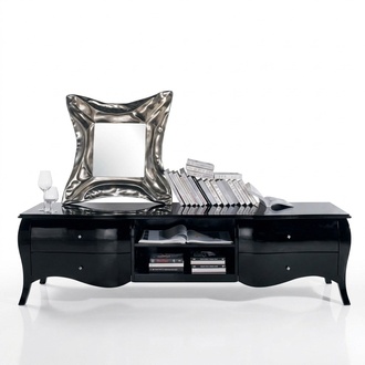 TV Ständer Sideboard rtv Lowboard Regale Wohnzimmer Holz Schwarz