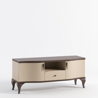 TV-Ständer Wohnzimmer beige Möbel Holz Sideboard Stil modern