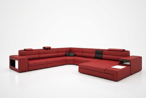 U Form XXL Designer Wohnlandschaft Polster Ecksofa Eck Garnitur Sofa