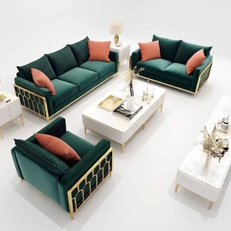 Velvet Samt Sofa Couch Polster Sitz Garnitur Design Wohn Zimmer Möbel