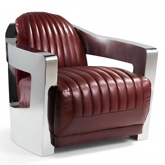 Vintage Aviator Pilot Chair Vintage Distressed Rot Real Leather