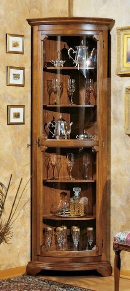 Schränke Vitrinen Glas Schrank Echtholz Vitrine Wohnzimmer Möbel Anrichte