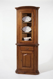 Vitrine Anrichte Retro Stil Wohnzimmer Schrank Kommode Schränke Massiv Vitrinen