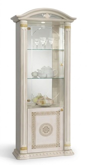 Vitrine Anrichte Vitrinen Luxus Glas Schrank Schranke Holz Design Möbel Italien