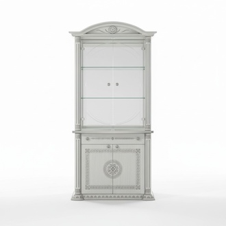 Vitrine Anrichte Weiß Vitrinen Luxus Glas Schrank Schränke Holz Design Möbel Neu