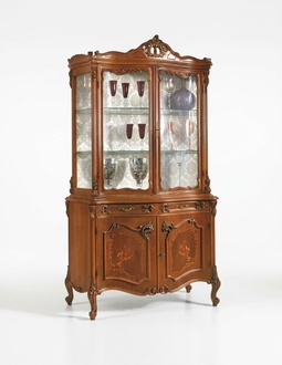 Vitrine Esszimmer Anrichte Echtholz Schränke Möbel Glas Schrank