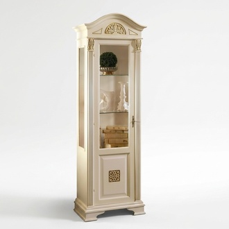 Vitrine Glas Schrank Wohnzimmer Schaufenster 1 trg. Vitrinen Hochschrank Barock