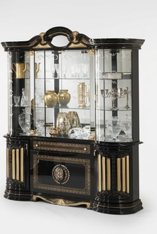 Vitrine Glas Schrank Wohnzimmer Schaufenster Vitrinen Italienische Möbel Holz