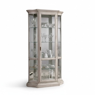 Vitrine Glasschrank Weiß Luxus Italienische Möbel Vitrinen Wohnzimmer
