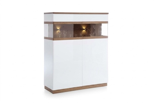 Vitrine Glasvitrine Glasschrank Massivholzschrank Hochschrank Schrankvitrine