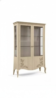 Vitrine Holz Luxus Klassische Anrichte Design Möbel Italienische Beige