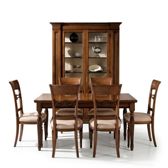 Holzvitrine Luxuriöses Klassisches Sideboard Design Möbel Italienisch Braun