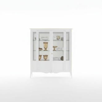 Vitrine Italienische Luxus Wohnzimmer Möbel Schrank Klassisch Stil Holz