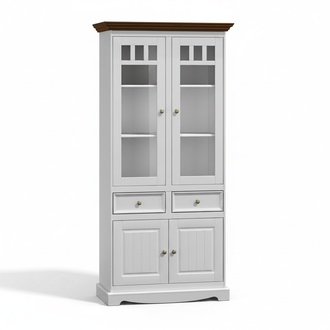 Vitrine Möbel Glas Schrank Vitrine Klassische Eckvitrine Eckschrank Glas Holz