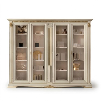 Vitrine Schrank Vitrinen Wohnzimmer Schaufenster Schränke Design Barock Rokoko Massivholz