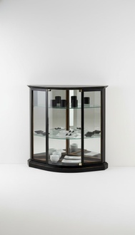 Vitrine Schwarz Glasschrank Design Klassische Schrank Luxus Holz Möbel