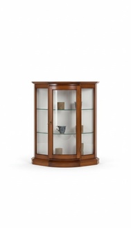 Vitrinen Glas Schrank Braun Vitrine Wohnzimmer Holz Anrichte Luxus