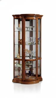 Vitrinen Glas Schrank Braun Vitrine Wohnzimmer Luxus Möbel Italien