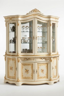 Vitrine Vitrine Vitrine Wohnzimmer Holz Sideboard Italienisches Möbelregal neu