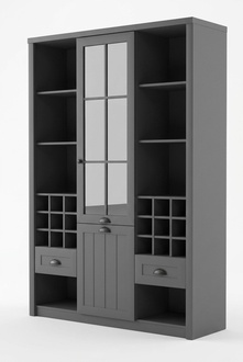 Vitrinen Kommodenschrank Schrank Holz Möbel Handarbeit Kommode Vitrine Kommoden