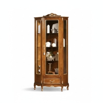 Vitrinen Massive Holz Glas Schrank Wohnzimmer Möbel Klassischе Neu