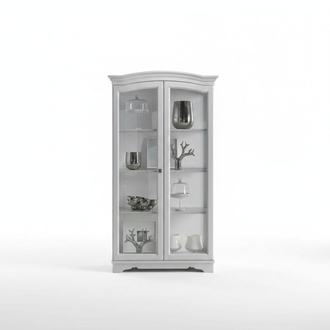 Vitrinen Schrank Echtholz Anrichte Vitrine Massiv Wohnzimmer Möbel Holz