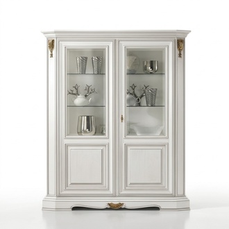 Vitrinen Wohnzimmer Weiß Schränke Anrichte Weiß hell Vitrine Schrank Klassische