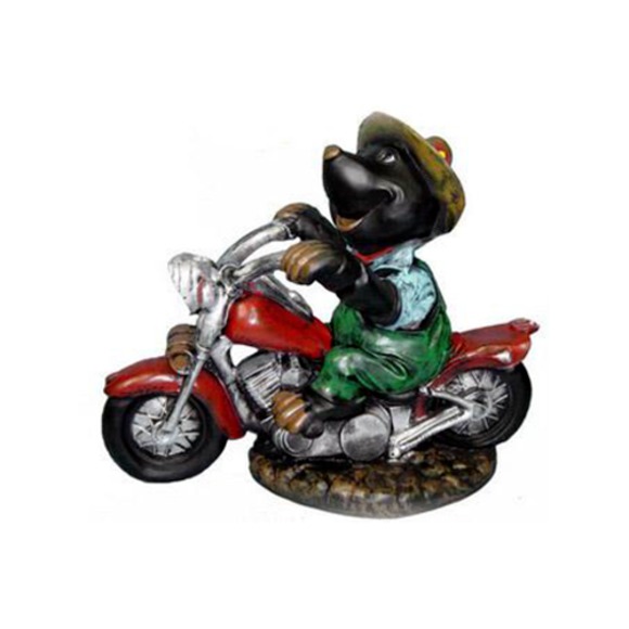 Maulwurf Figur Design auf einem Motorrad Skulptur Dekoration Neuheit Statue