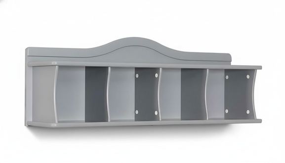 Wandmodul aus Holz in Grau modern, elegantes Stauraummöbel