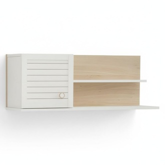 Wandmodul aus Holz in Weiß modern, elegantes Design
