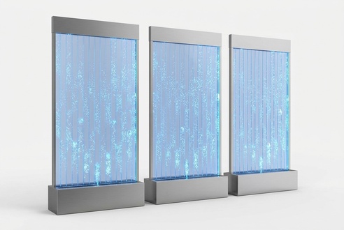 Wandpaneel Trennwand Wasser Wände Wand LED Wasserwand Design Beleuchtet 240x240