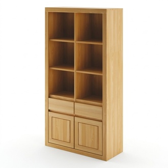 Wandschrank Holz Schränke Vitrine Wand Regale Wohnzimmer Handarbeit Massivholz