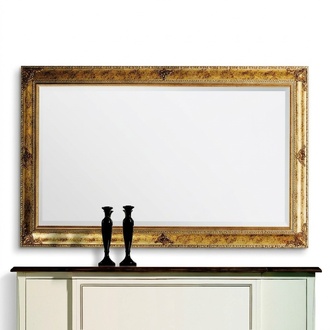 Wandspiegel Holz Rahmen Goldener Spiegel Wandspiegel Hängespiegel Wohnzimmer Neu